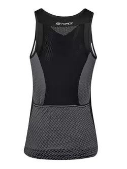 FORCE Women's cycling jersey CROSS, gray-black 9001322