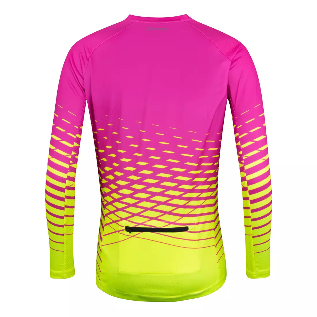 FORCE Women's cycling jersey with long sleeves MTB ANGLE, pink-fluo, 9001431