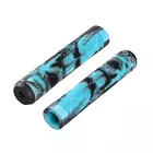 FORCE bicycle handlebar grips BMX 145, black and blue 382082