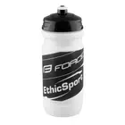FORCE bicycle water bottle ETHIC SPORT 600ml black/white 2501195