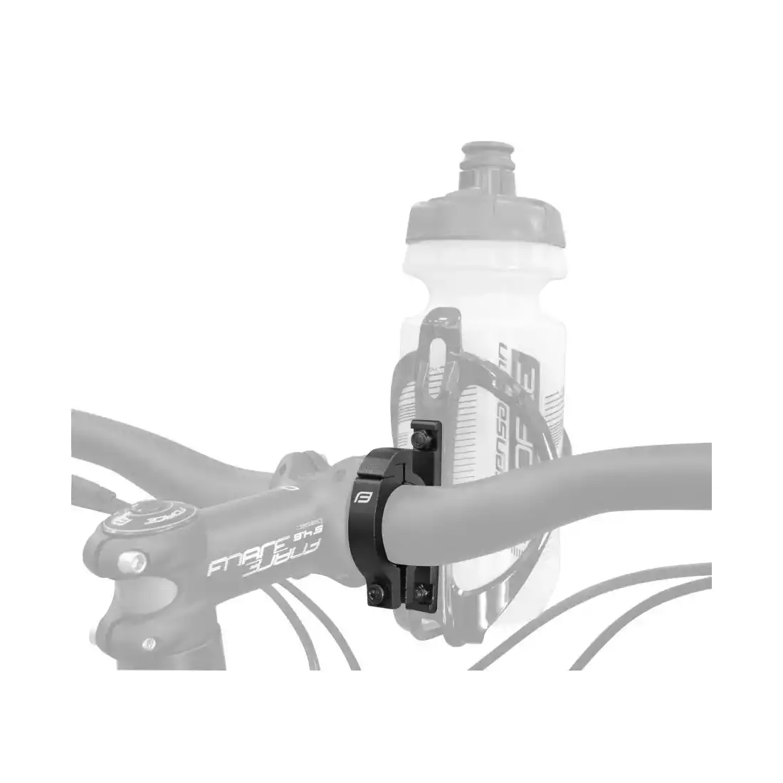 FORCE bicycle water bottle holder 31.8 mm, aluminum, black