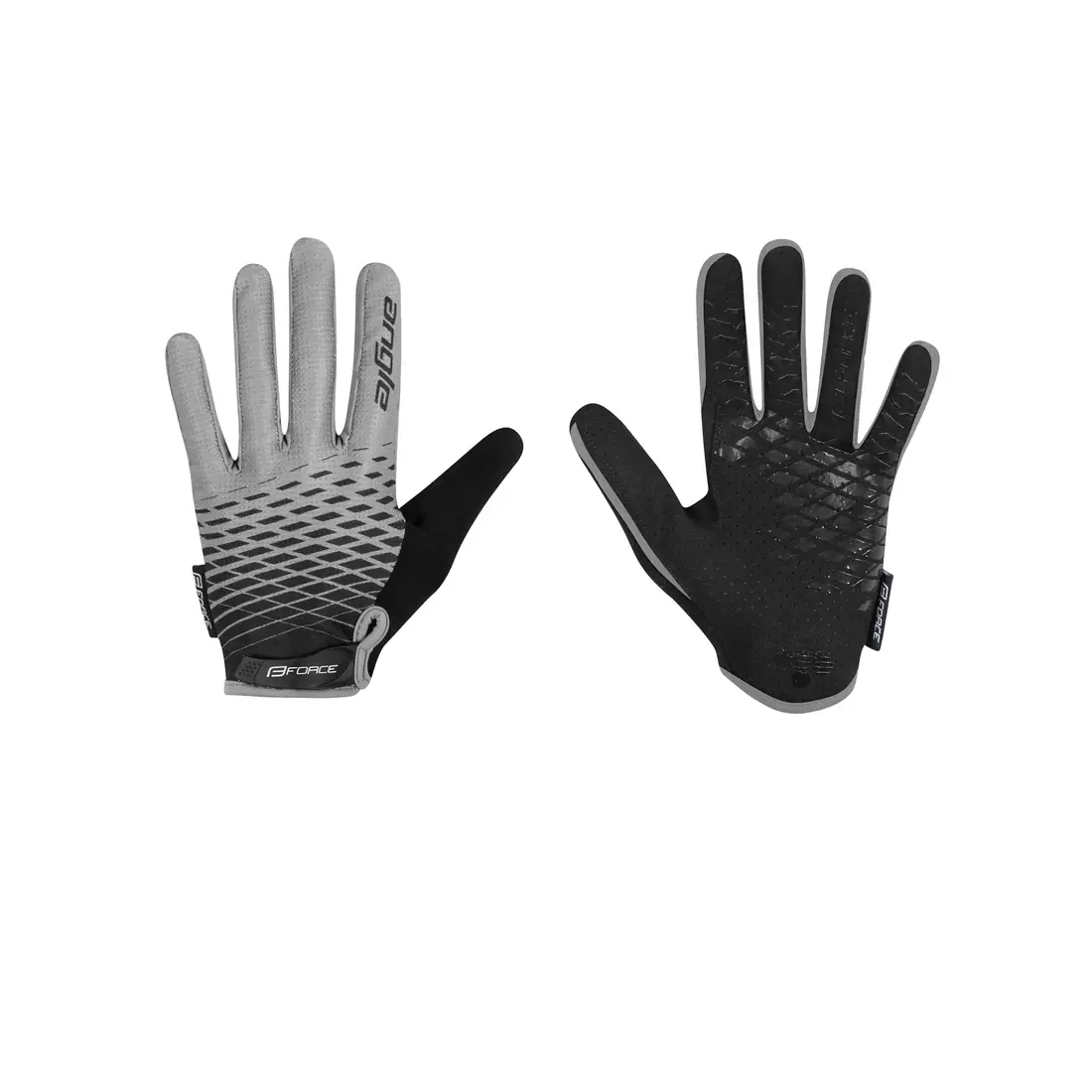 FORCE children's cycling gloves KID MTB ANGLE black/grey 90572105