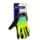 FORCE children's cycling gloves KID MTB ANGLE fluo blue 90572005