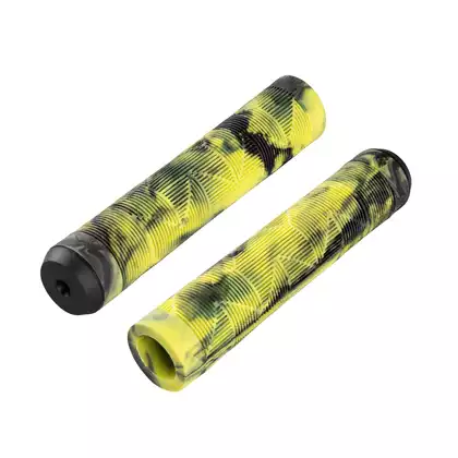 FORCE bicycle handlebar grips BMX 145, black and fluo 382087