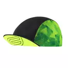 FORCE cycling cap with a visor CORE, black and fluo, 903028