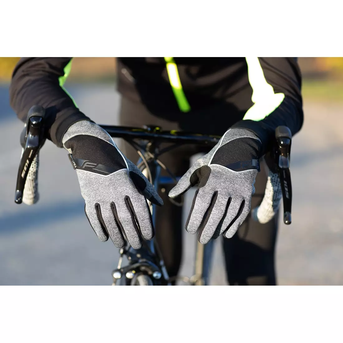 FORCE cycling gloves softshell GALE grey 9056953