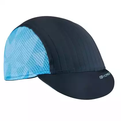 FORCE cycling cap with a visor CORE, black and blue, 903026
