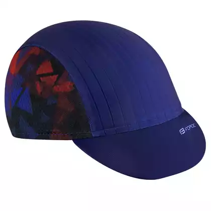 FORCE cycling cap with a visor CORE, blue-red, 903027