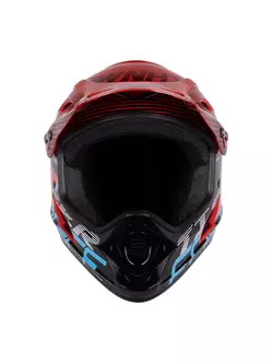 FORCE full face bike helmet TIGER, red-black-blue 902108
