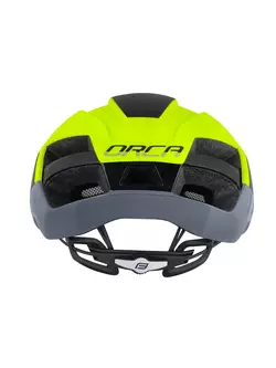 FORCE road bike helmet ORCA fluo/grey