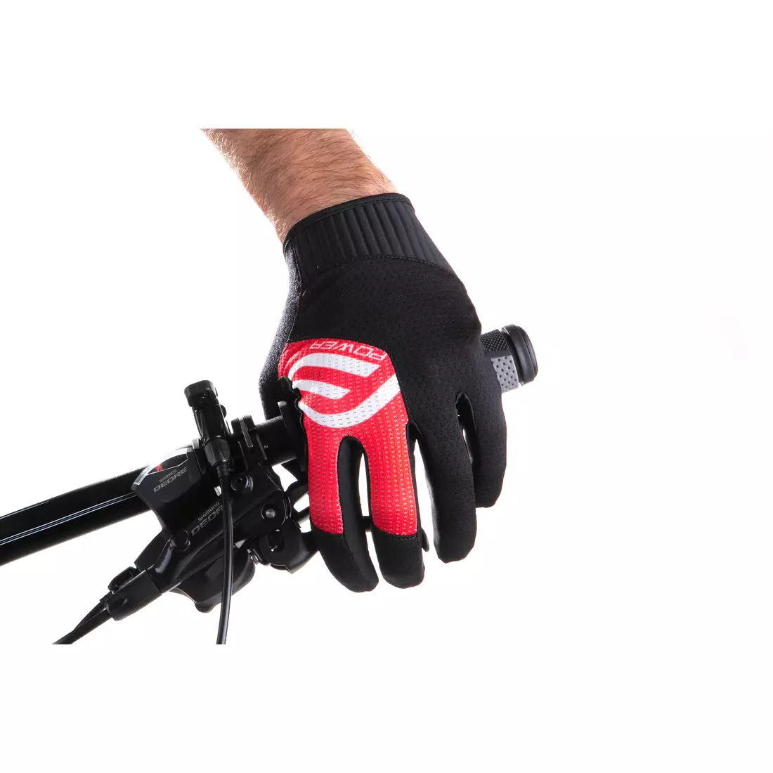 FORCE unisex cycling gloves MTB POWER black/red 9056931