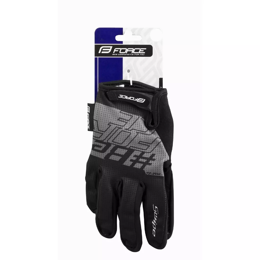 FORCE unisex cycling gloves MTB SWIPE black/grey 905725-S