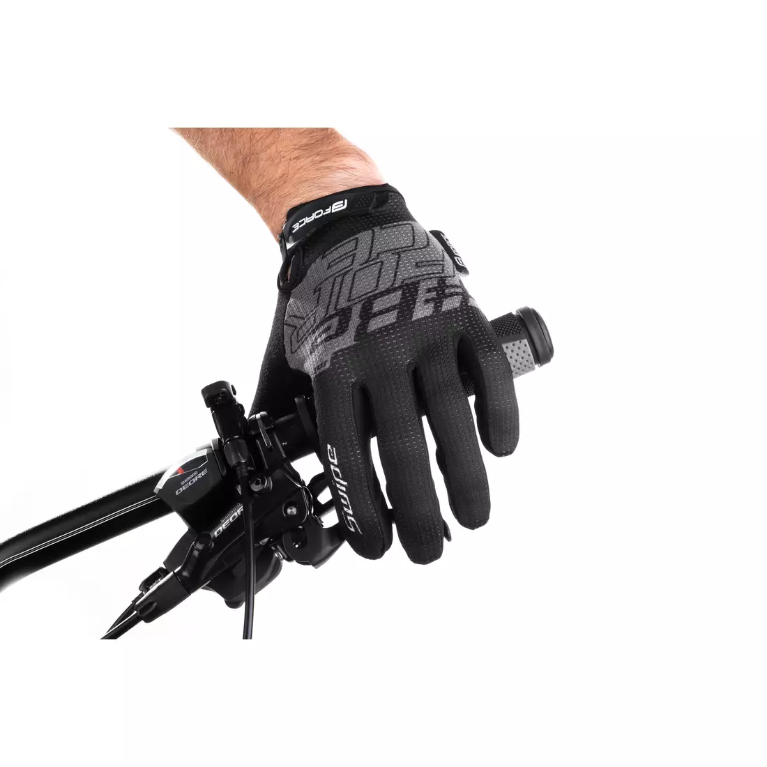 FORCE unisex cycling gloves MTB SWIPE black/grey 905725-S