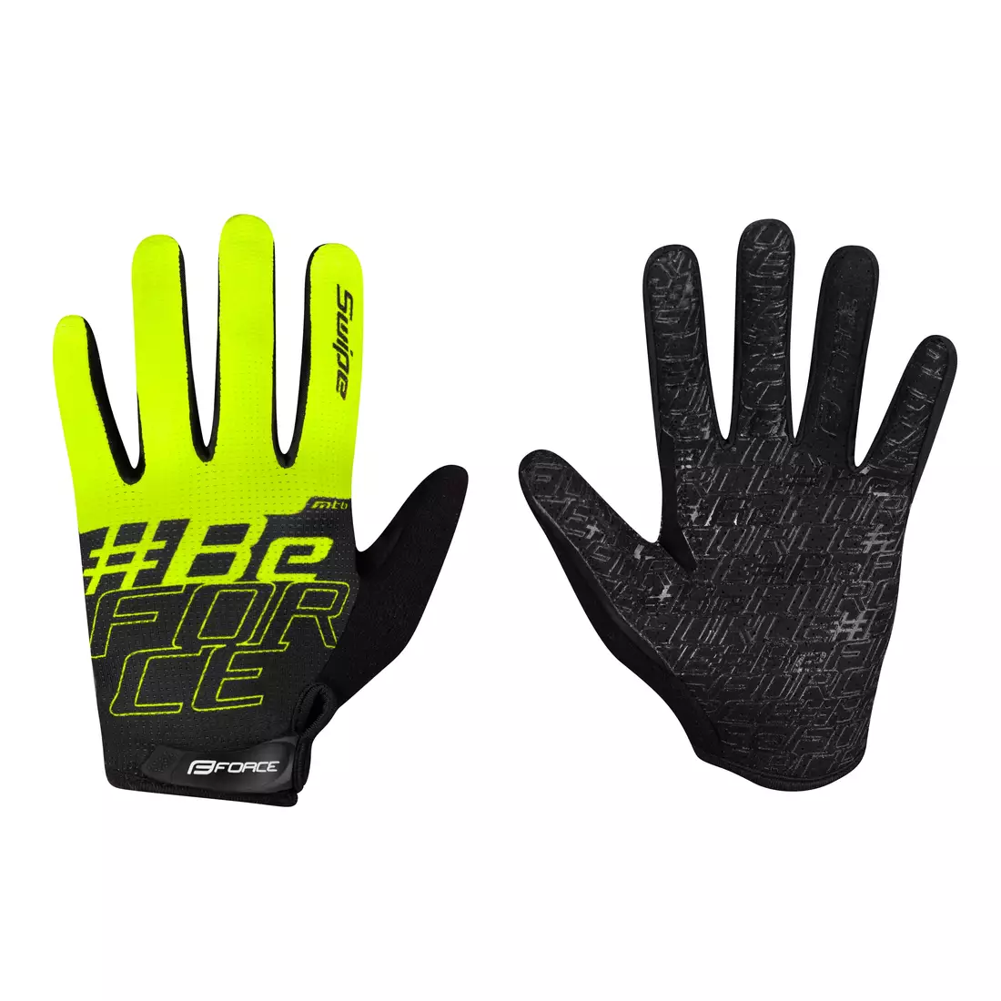 FORCE unisex cycling gloves MTB SWIPE fluo black 905726