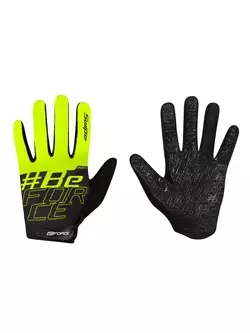 FORCE unisex cycling gloves MTB SWIPE fluo black 905726
