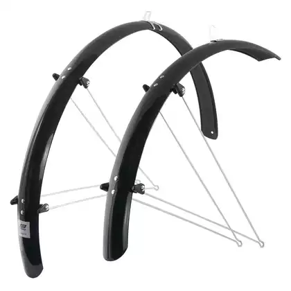 FORCE bicycle fender set 28'', aluminum, black 8990605