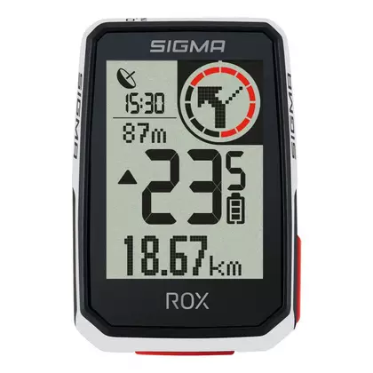 Sigma bicycle counter ROX 2.0, White, X1051