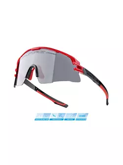 FORCE AMBIENT photochromic sports glasses, red-gray