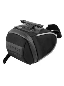 FORCE Bicycle seat bag RIDE 2 klick, black 896151