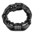 FORCE CHAIN Anti-theft bike lock with a code 120cm/4mm, black