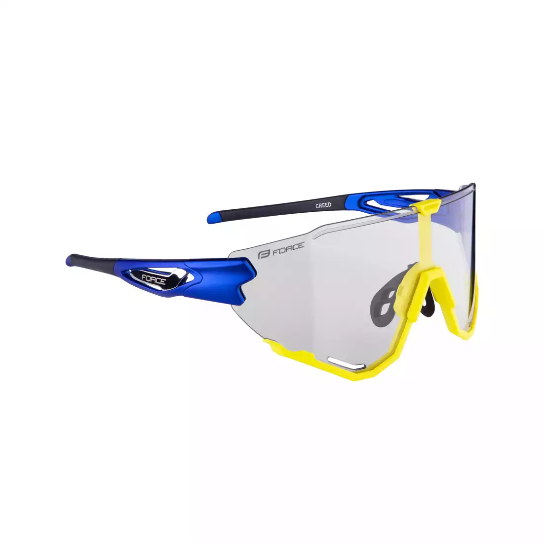 FORCE CREED Photochromic sports glasses, blue and yellow