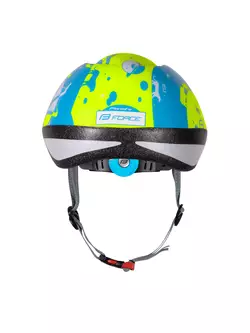 FORCE Children's bicycle helmet FUN PLANETS, fluo-blue 902240