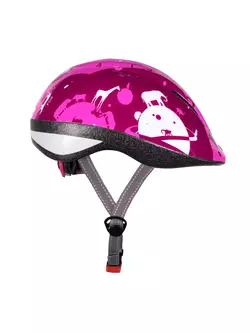 FORCE Children's bicycle helmet FUN PLANETS, pink and white 9022412