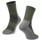 FORCE Cycling socks / sport socks ARCTIC, gray-fluo 9009152