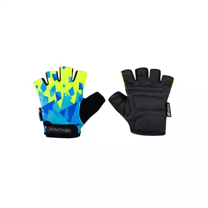 FORCE Children's cycling gloves ANT, blue-fluo, 9053235