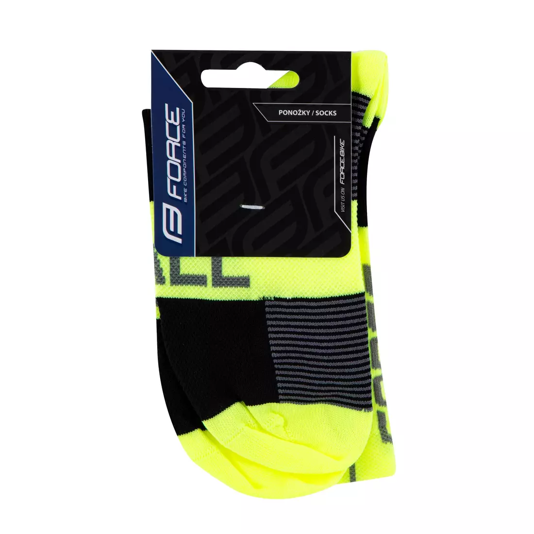 FORCE HALE cycling socks/sport socks, fluo-black-gray