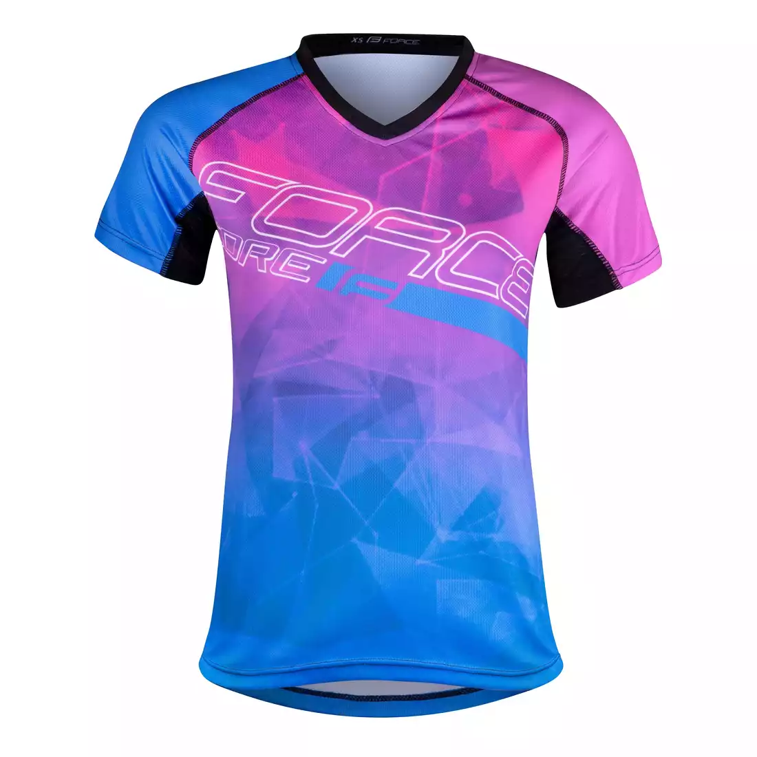 FORCE MTB CORE Women's cycling jersey, pink and blue