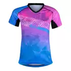 FORCE MTB CORE Women's cycling jersey, pink and blue