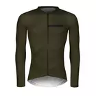 FORCE Men's long sleeve cycling jersey CHARM, green/army, 9001443