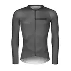 FORCE Men's long sleeve cycling jersey CHARM, grey, 90014421