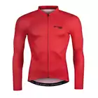 FORCE PURE Men's long sleeve cycling jersey, red