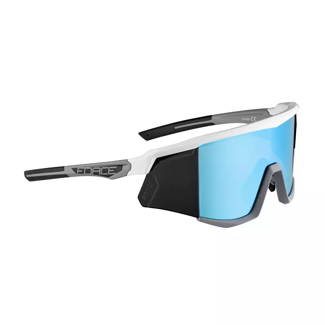 FORCE SONIC cycling / sports glasses, white and gray