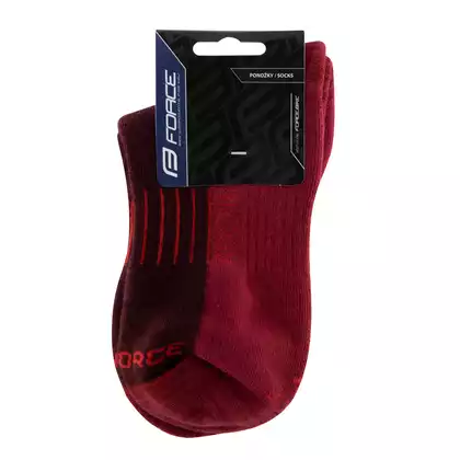 FORCE Cycling socks / sport socks ARCTIC, maroon-red, 9009156