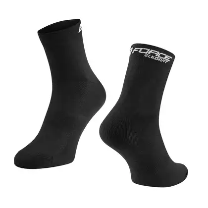 FORCE Cycling / sports socks ELEGANT, black, 9009135