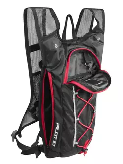 FORCE Sports backpack PILOT 10 l+2L water bag, black-red 896693