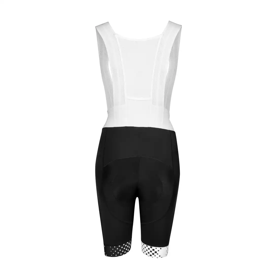 FORCE VISION LADY Women's cycling shorts with braces, black and white