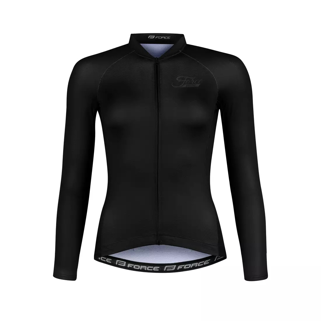 FORCE Women's cycling jersey PURE, black 9001434