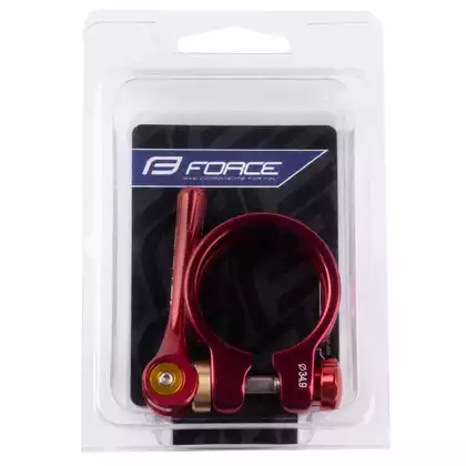 FORCE Seat post clamp 34,9 mm, red shine
