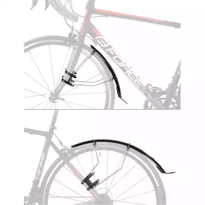 FORCE bicycle fender set WIN42 Aluflex 28 black 899265