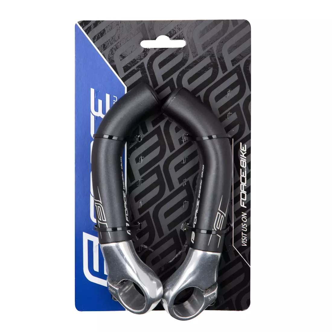 FORCE bicycle bar ends DUO Al 11cm black/silver 351120
