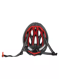 FORCE bicycle helmet BULL HUE, black and red, 9029057