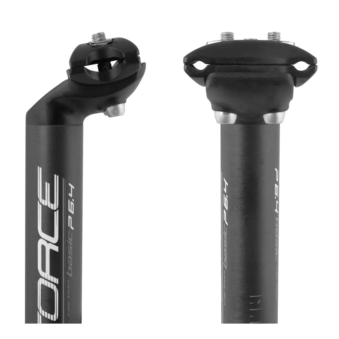 FORCE bicycle seatpost BASIC P6.4 carbon 31,6 mm/400 mm black matt 21044
