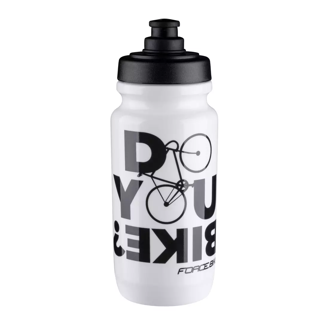 FORCE bicycle water bottle BIKE 0,5L white 250911