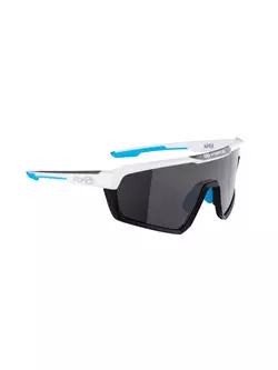 FORCE cycling / sports glasses APEX, white and gray, 910891