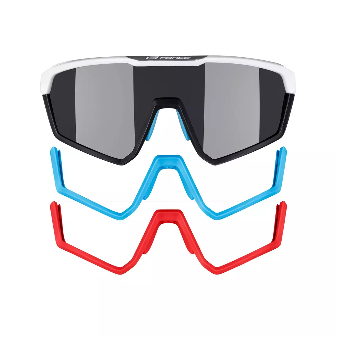 FORCE cycling / sports glasses APEX, white and gray, 910891