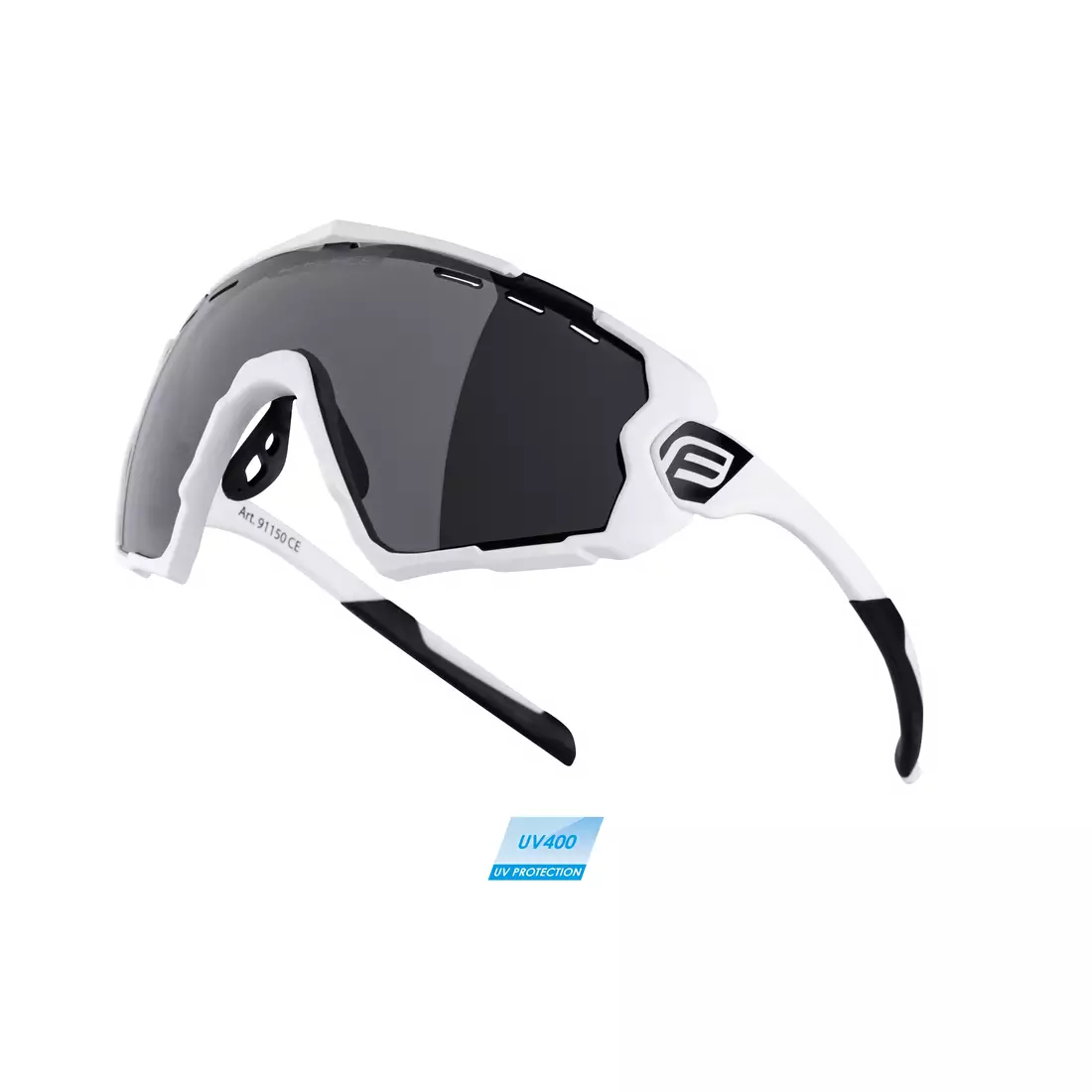 FORCE cycling / sports glasses OMBRO white 91150